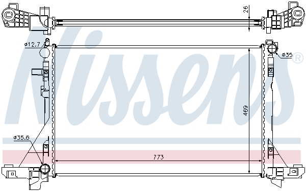 Picture of NISSENS - 630733 - Radiator, engine cooling (Cooling System)
