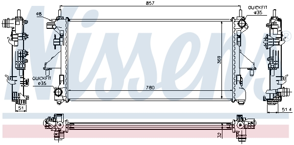 Picture of NISSENS - 63555A - Radiator, engine cooling (Cooling System)
