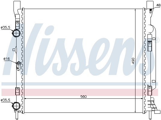 Picture of NISSENS - 637623 - Radiator, engine cooling (Cooling System)
