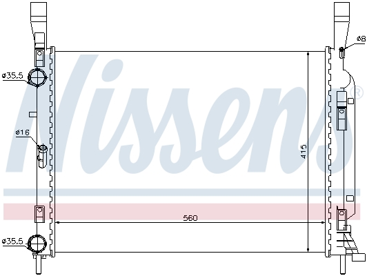 Picture of NISSENS - 637628 - Radiator, engine cooling (Cooling System)