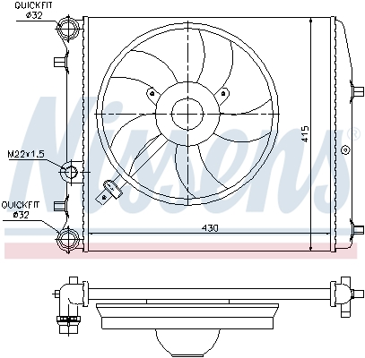 Picture of NISSENS - 64103 - Radiator, engine cooling (Cooling System)