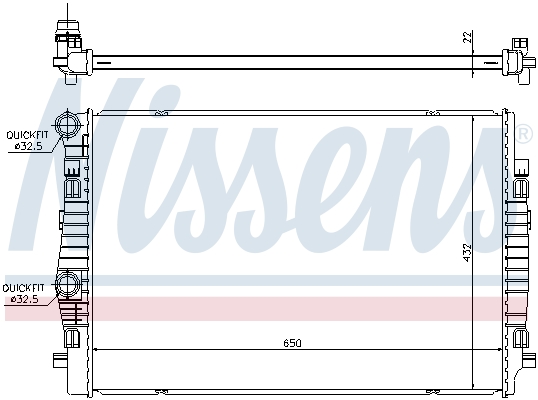 Picture of Radiator -  engine cooling - NISSENS - 65304