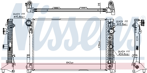 Picture of Radiator -  engine cooling - NISSENS - 67168