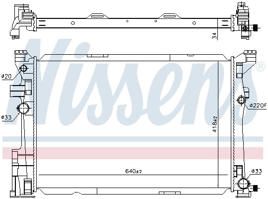 Picture of Radiator -  engine cooling - NISSENS - 67187