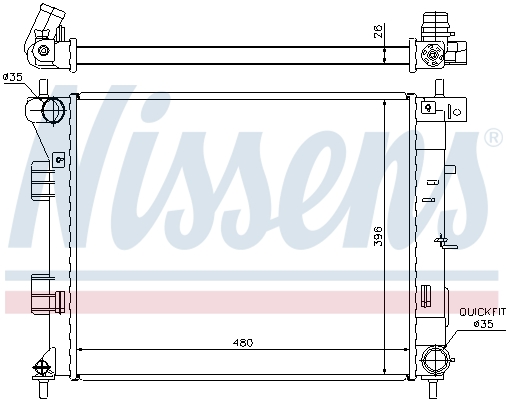 Picture of NISSENS - 67607 - Radiator, engine cooling (Cooling System)