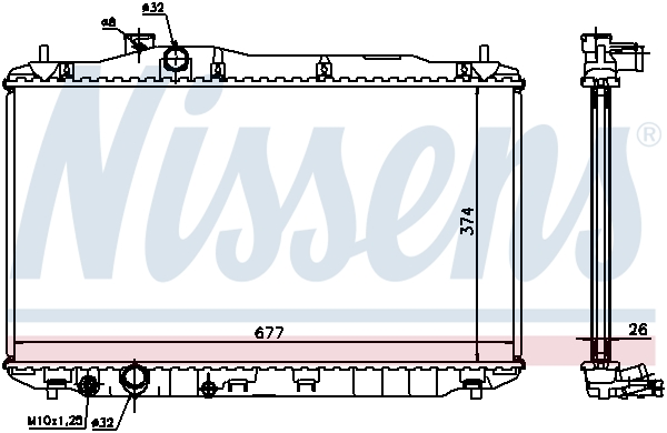 Picture of NISSENS - 68134A - Radiator, engine cooling (Cooling System)