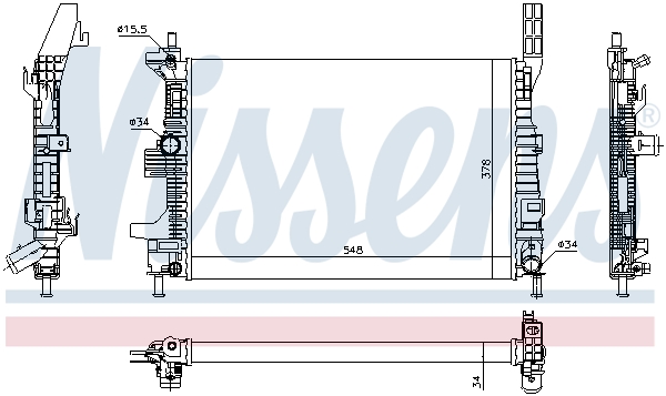 Picture of NISSENS - 69238 - Radiator, engine cooling (Cooling System)