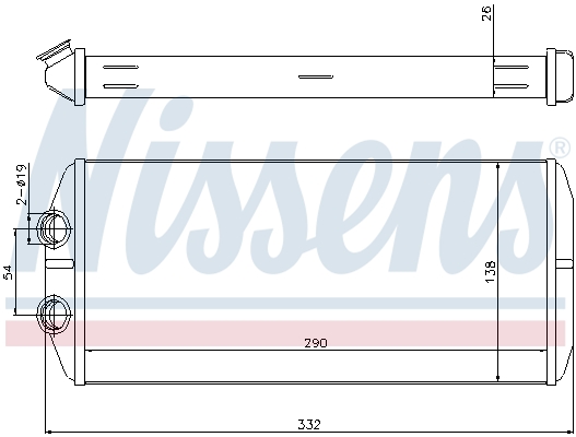 Picture of NISSENS - 71164 - Heat Exchanger, interior heating (Heating/Ventilation)