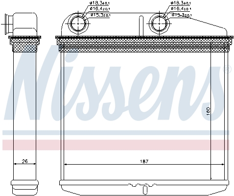 Picture of NISSENS - 71456 - Heat Exchanger, interior heating (Heating/Ventilation)