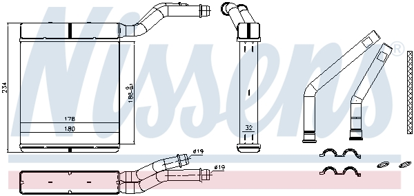 Picture of NISSENS - 71770 - Heat Exchanger, interior heating (Heating/Ventilation)