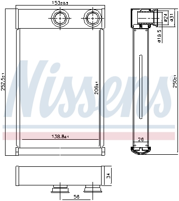 Picture of NISSENS - 72669 - Heat Exchanger, interior heating (Heating/Ventilation)