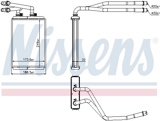 Picture of NISSENS - 73990 - Heat Exchanger, interior heating (Heating/Ventilation)