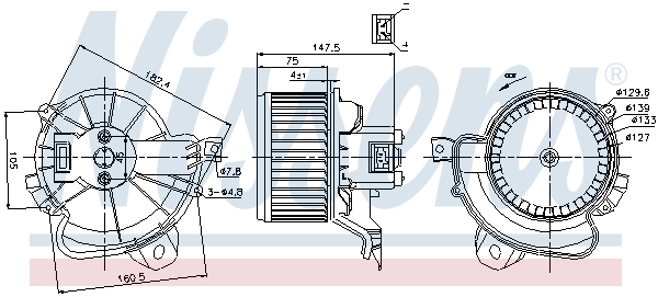 Picture of NISSENS - 87086 - Interior Blower (Heating/Ventilation)