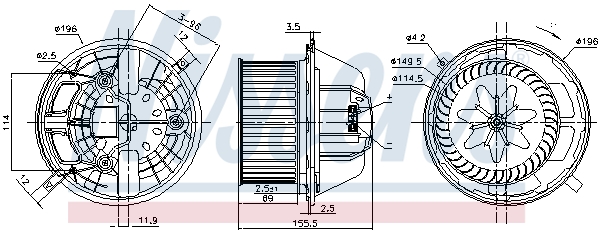 Picture of NISSENS - 87118 - Interior Blower (Heating/Ventilation)