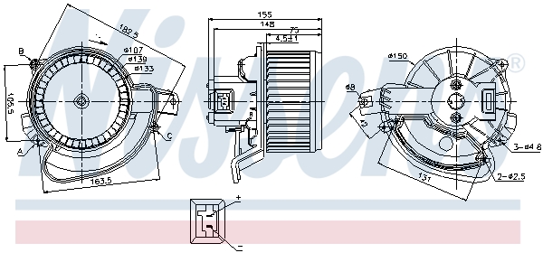 Picture of NISSENS - 87136 - Interior Blower (Heating/Ventilation)