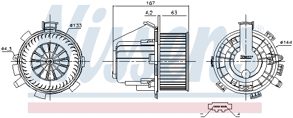 Picture of NISSENS - 87281 - Interior Blower (Heating/Ventilation)