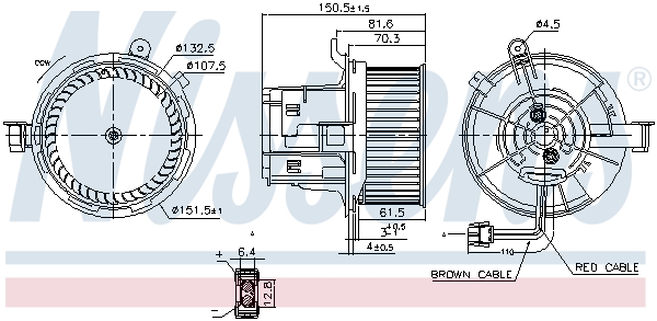 Picture of NISSENS - 87406 - Interior Blower (Heating/Ventilation)