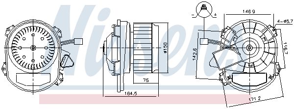 Picture of NISSENS - 87551 - Interior Blower (Heating/Ventilation)