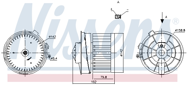 Picture of Interior Blower - NISSENS - 87721