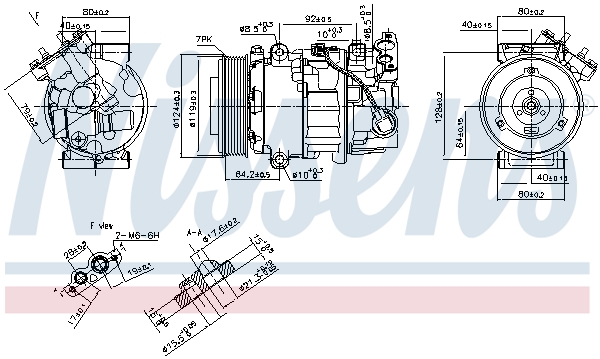 Picture of Compressor -  air conditioning - NISSENS - 890299