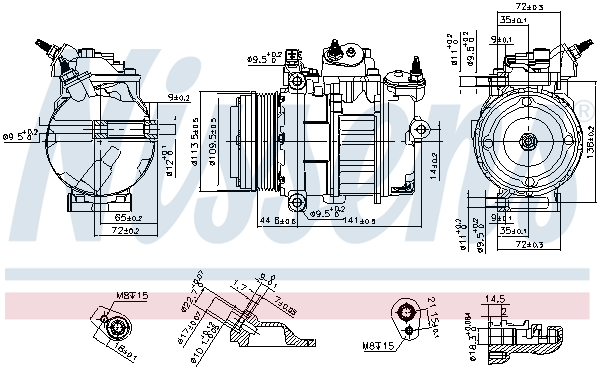 Picture of NISSENS - 890419 - Compressor, air conditioning (Air Conditioning)