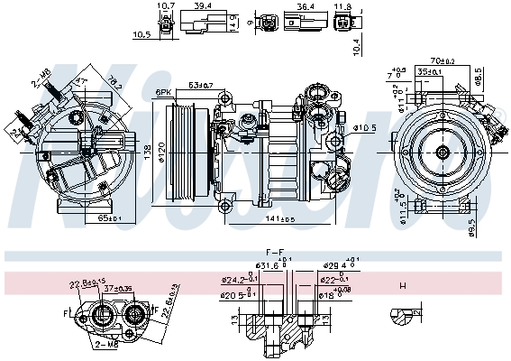 Picture of Air Con Compressors - NISSENS - 890593