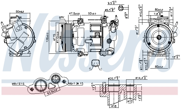Picture of NISSENS - 890606 - Compressor, air conditioning (Air Conditioning)