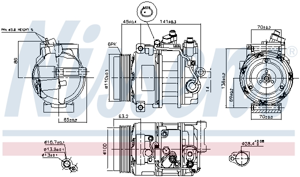 Picture of NISSENS - 890634 - Compressor, air conditioning (Air Conditioning)