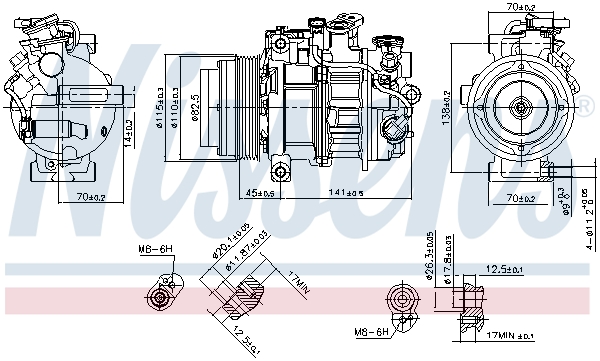 Picture of NISSENS - 890717 - Compressor, air conditioning (Air Conditioning)