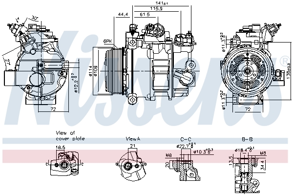 Picture of Air Con Compressors - NISSENS - 890793