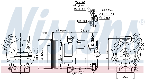 Picture of Compressor -  air conditioning - NISSENS - 89126