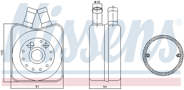 Picture of NISSENS - 90606 - Oil Cooler, engine oil (Lubrication)