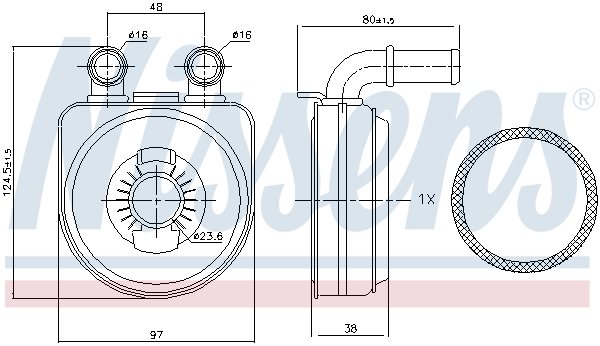 Picture of NISSENS - 90650 - Oil Cooler, engine oil (Lubrication)