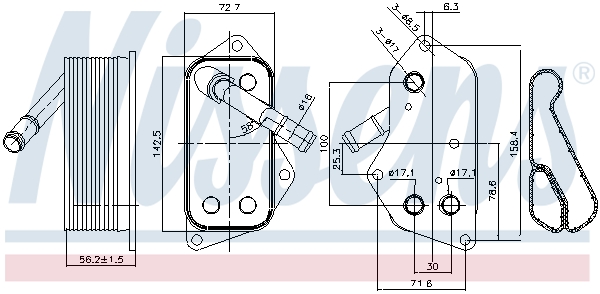 Picture of NISSENS - 90689 - Oil Cooler, engine oil (Lubrication)