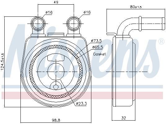 Picture of NISSENS - 90701 - Oil Cooler, engine oil (Lubrication)