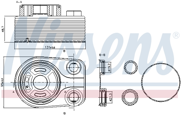 Picture of NISSENS - 90705 - Oil Cooler, engine oil (Lubrication)