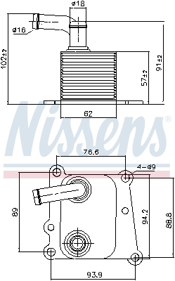 Picture of NISSENS - 90776 - Oil Cooler, engine oil (Lubrication)