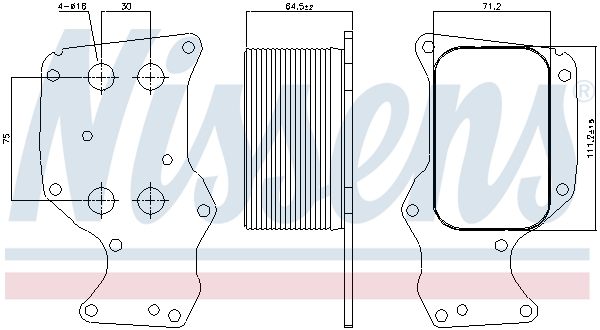 Picture of Oil Cooler -  engine oil - NISSENS - 90851