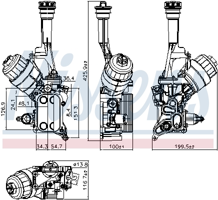 Picture of NISSENS - 90928 - Oil Cooler, engine oil (Lubrication)