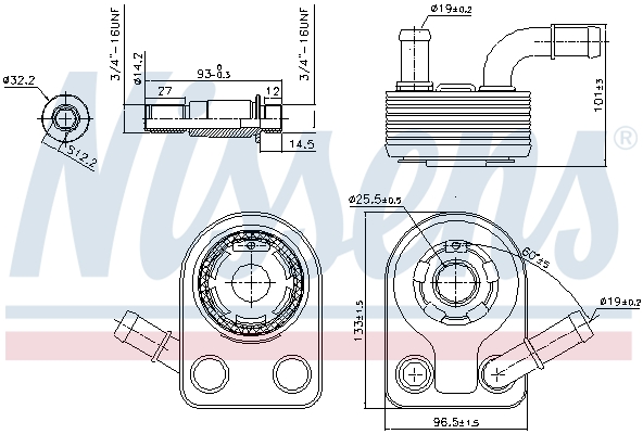 Picture of NISSENS - 90972 - Oil Cooler, engine oil (Lubrication)