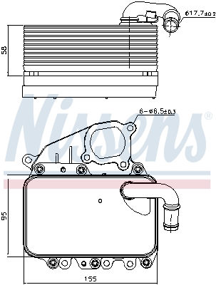 Picture of NISSENS - 91100 - Oil Cooler, engine oil (Lubrication)
