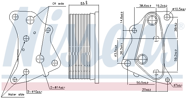 Picture of NISSENS - 91202 - Oil Cooler, engine oil (Lubrication)