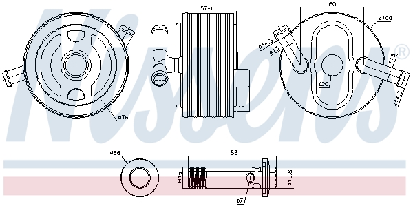 Picture of NISSENS - 91243 - Oil Cooler, engine oil (Lubrication)