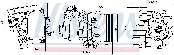 Picture of NISSENS - 91312 - Oil Cooler, engine oil (Lubrication)