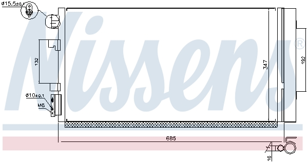 Picture of NISSENS - 940259 - Condenser, air conditioning (Air Conditioning)