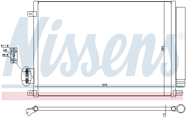Picture of NISSENS - 940280 - Condenser, air conditioning (Air Conditioning)