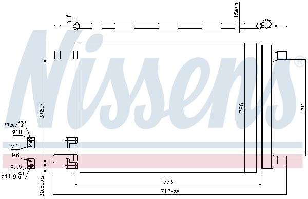 Picture of NISSENS - 940319 - Condenser, air conditioning (Air Conditioning)