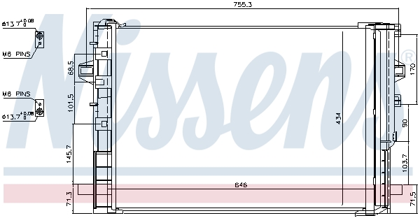 Picture of NISSENS - 940322 - Condenser, air conditioning (Air Conditioning)