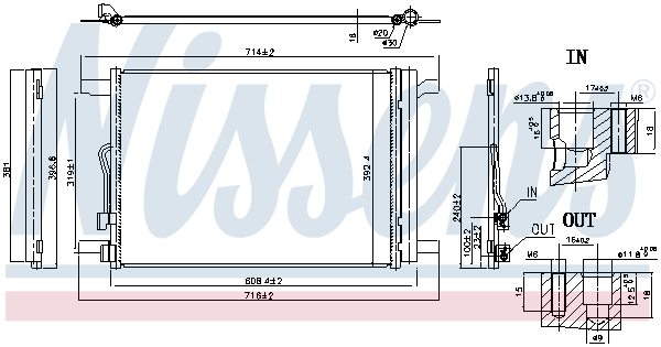 Picture of Condenser -  air conditioning - NISSENS - 940834