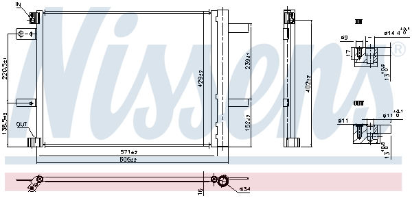 Picture of Condenser -  air conditioning - NISSENS - 941090